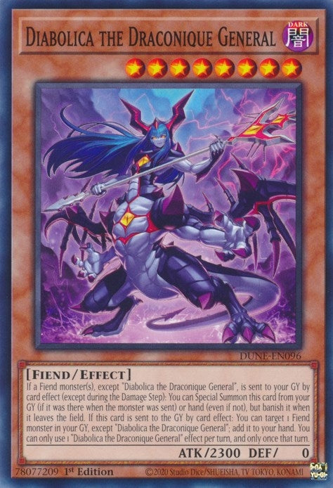 Diabolica the Draconique General (DUNE-EN096) (Duelist Nexus) YuGiOh