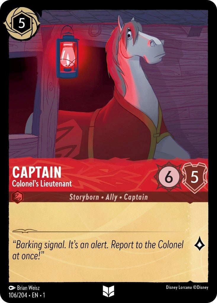 Image for Captain - Colonel's Lieutenant (106/204) (The First Chapter) (1) - Disney Lorcana