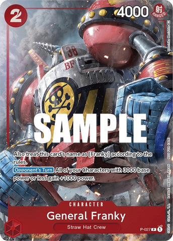General Franky (Event Pack Vol. 2) (P-027) (One Piece Promotion Cards) One Piece Card Game