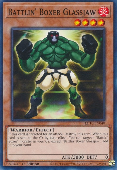 Battlin' Boxer Glassjaw (LD10-EN040) (Legendary Duelists: Soulburning Volcano) YuGiOh