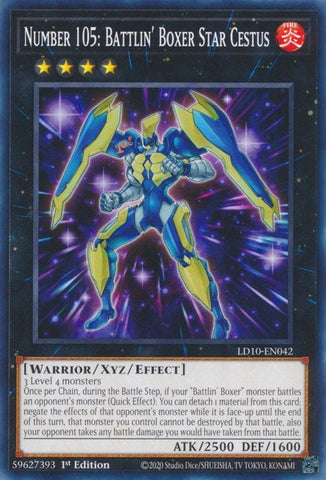 Number 105: Battlin' Boxer Star Cestus (LD10-EN042) (Legendary Duelists: Soulburning Volcano) YuGiOh