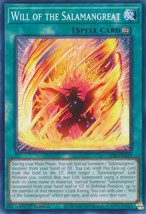 Will of the Salamangreat (LD10-EN049) (Legendary Duelists: Soulburning Volcano) YuGiOh