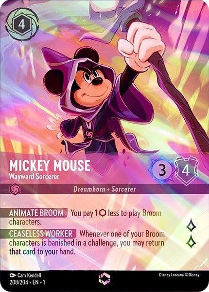 Image for Mickey Mouse - Wayward Sorcerer (Enchanted) (208/204) (The First Chapter) (1) - Disney Lorcana