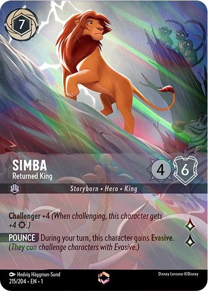 Image for Simba - Returned King (Enchanted) (215/204) (The First Chapter) - Disney Lorcana