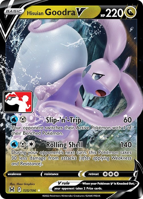 Hisuian Goodra V (135/196) (Prize Pack Series Cards) Pokemon