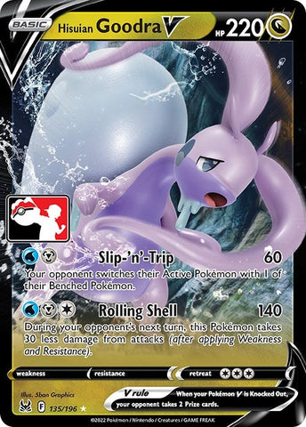 Hisuian Goodra V (135/196) (Prize Pack Series Cards) Pokemon