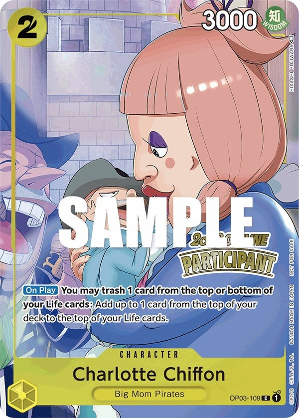 Charlotte Chiffon (Offline Regional 2023) [Participant] (OP03-109) (One Piece Promotion Cards) (OP-PR) One Piece Card Game