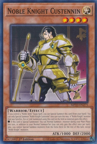 Noble Knight Custennin (MP23-EN275) (25th Anniversary Tin: Dueling Heroes Mega Pack) YuGiOh