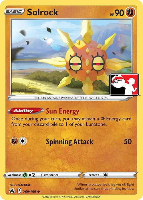 Image for Solrock (069/159) (Prize Pack Series Cards) - Pokemon
