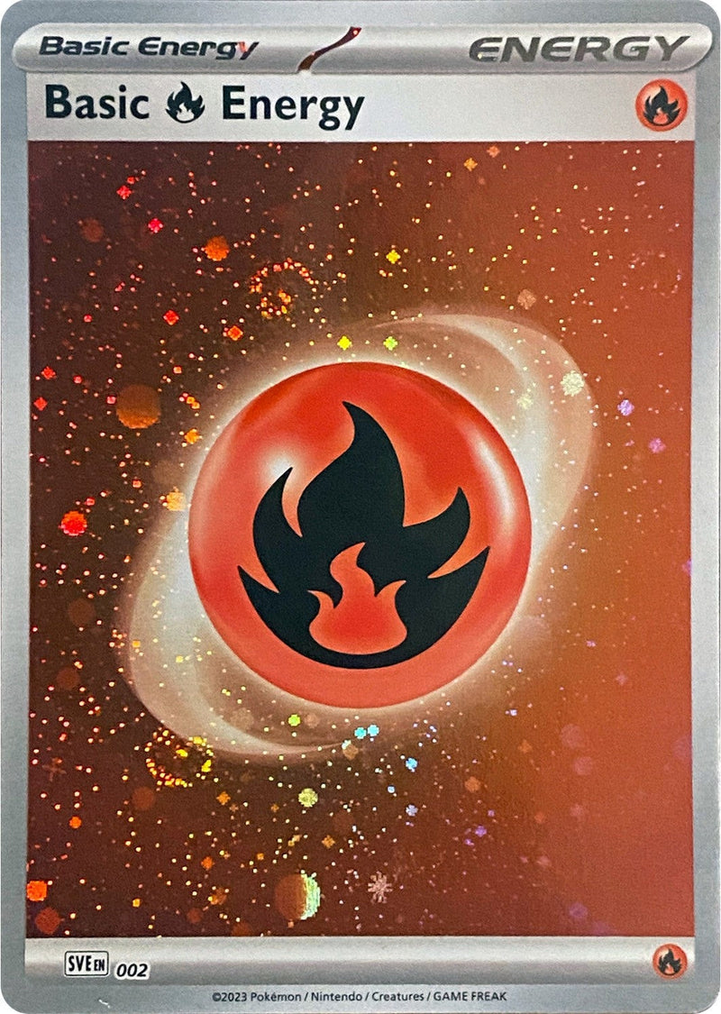 Basic Fire Energy (Cosmos Holo) (002) (SVE: Scarlet & Violet Energies) Pokemon