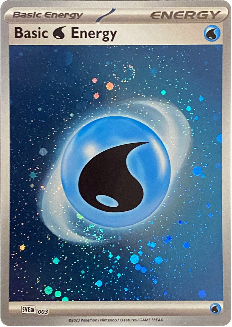 Basic Water Energy (Cosmos Holo) (003) (SVE: Scarlet & Violet Energies) Pokemon