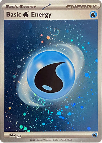 Basic Water Energy (Cosmos Holo) (003) (SVE: Scarlet & Violet Energies) Pokemon