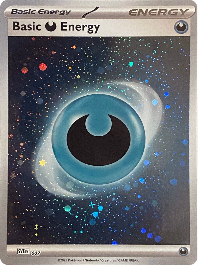 Basic Darkness Energy (Cosmos Holo) (007) (SVE: Scarlet & Violet Energies) Pokemon