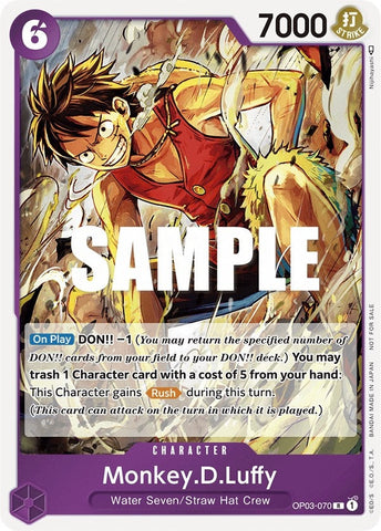 Monkey.D.Luffy (Dash Pack) (OP03-070) (Kingdoms of Intrigue) One Piece Card Game
