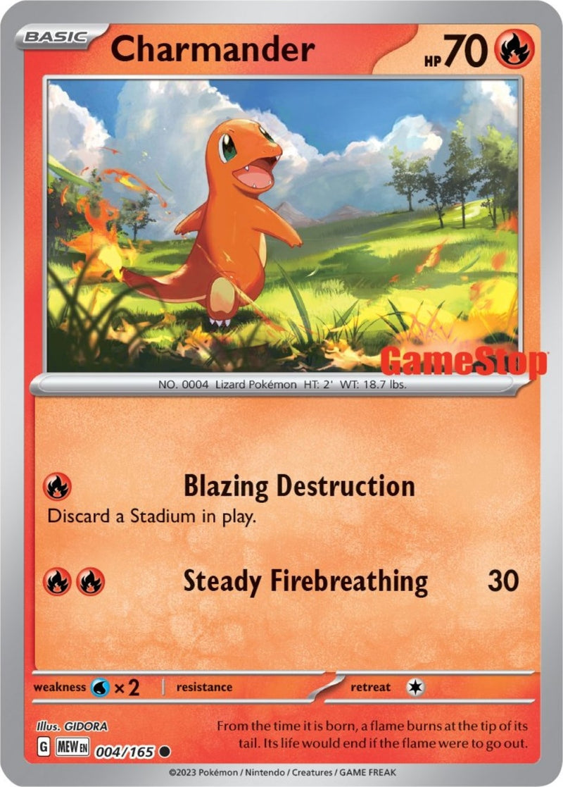 Image for Charmander - 004/165 (GameStop Exclusive) (004/165) (Miscellaneous Cards & Products) (MCAP) - Pokemon