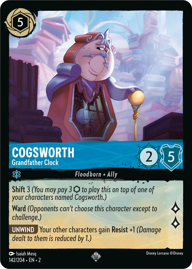 Image for Cogsworth - Grandfather Clock (142/204) (Rise of the Floodborn) (2) - Disney Lorcana