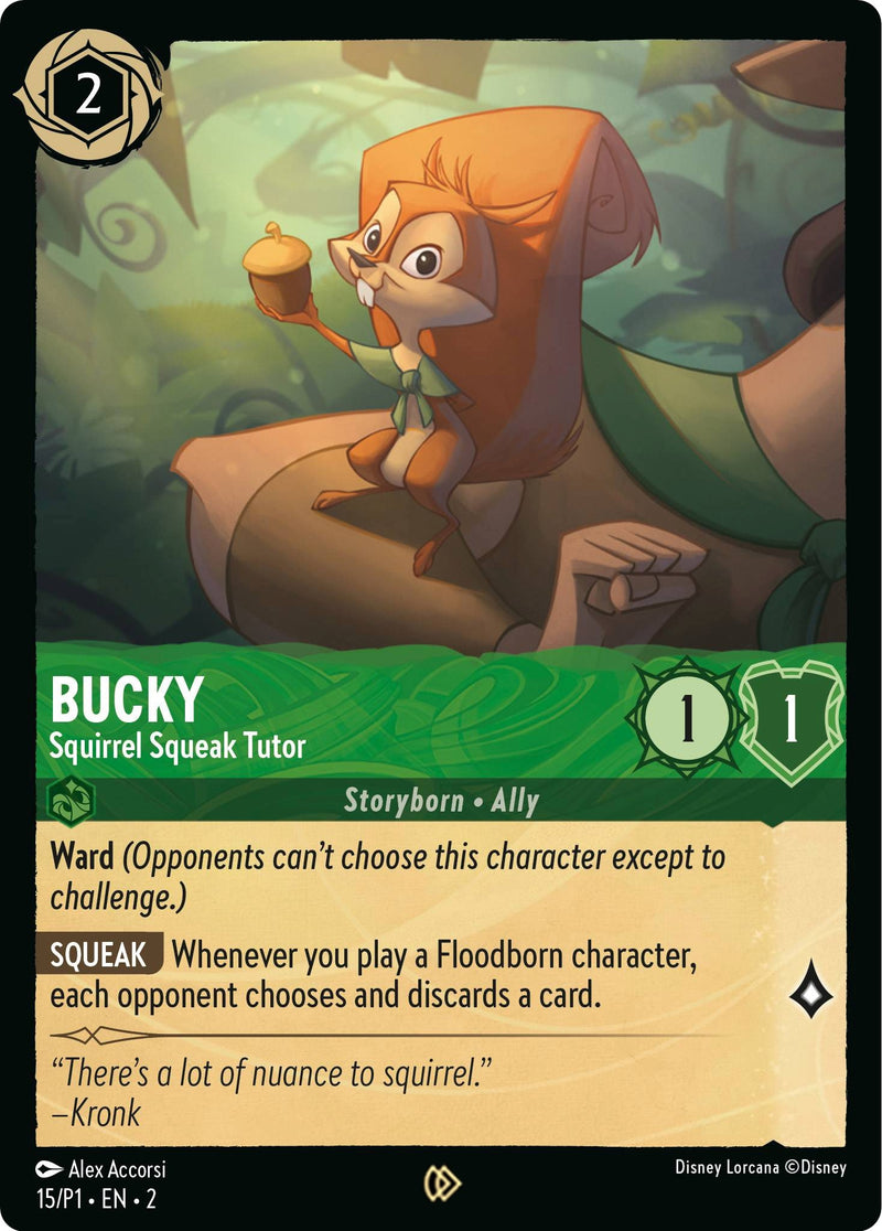 Image for Bucky - Squirrel Squeak Tutor (15) (Disney Lorcana Promo Cards) (DLPC) - Disney Lorcana
