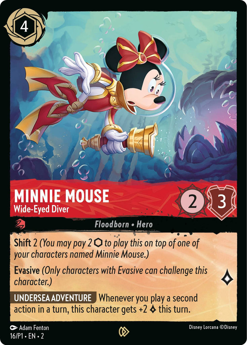 Image for Minnie Mouse - Wide-Eyed Diver (16) (Disney Lorcana Promo Cards) (DLPC) - Disney Lorcana