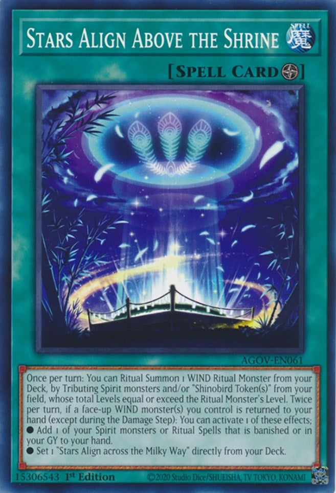 Stars Align Above the Shrine (AGOV-EN061) (Age of Overlord) YuGiOh