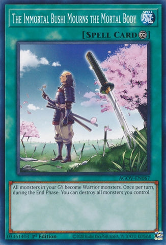 The Immortal Bushi Mourns the Mortal Body (AGOV-EN067) (Age of Overlord) YuGiOh