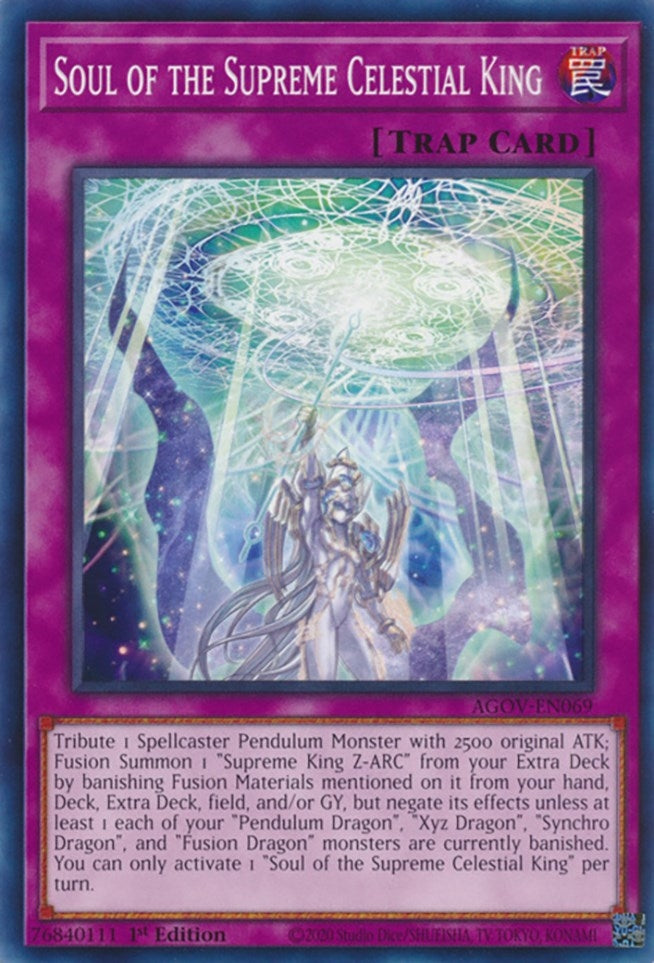Soul of the Supreme Celestial King (AGOV-EN069) (Age of Overlord) YuGiOh