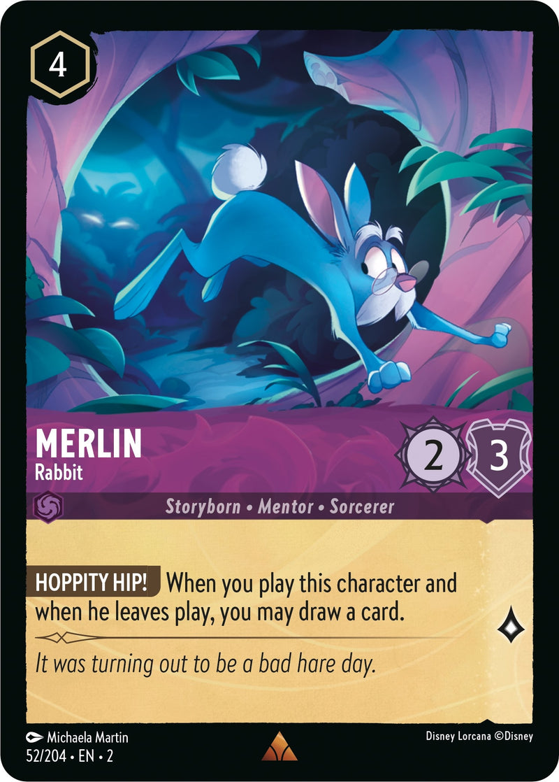 Image for Merlin - Rabbit (52/204) (Rise of the Floodborn) (2) - Disney Lorcana
