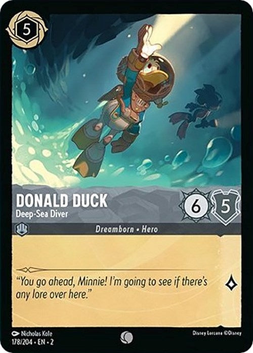 Image for Donald Duck - Deep-Sea Diver (178/204) (Rise of the Floodborn) (2) - Disney Lorcana