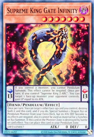Supreme King Gate Infinity (OP23-EN017) (OTS Tournament Pack 23) YuGiOh
