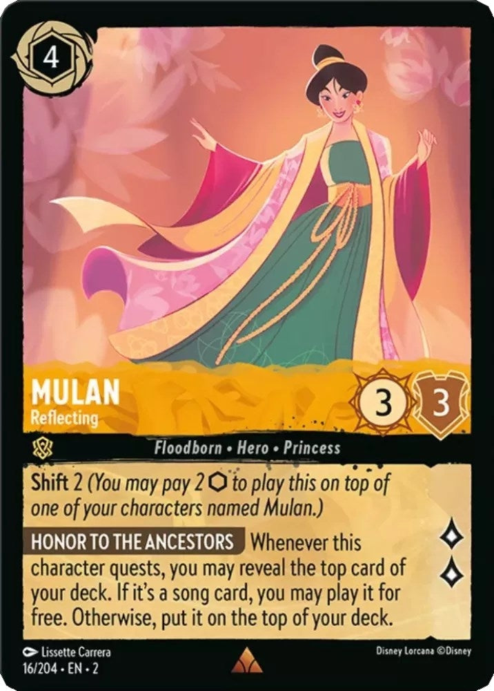 Image for Mulan - Reflecting (16/204) (Rise of the Floodborn) (2) - Disney Lorcana