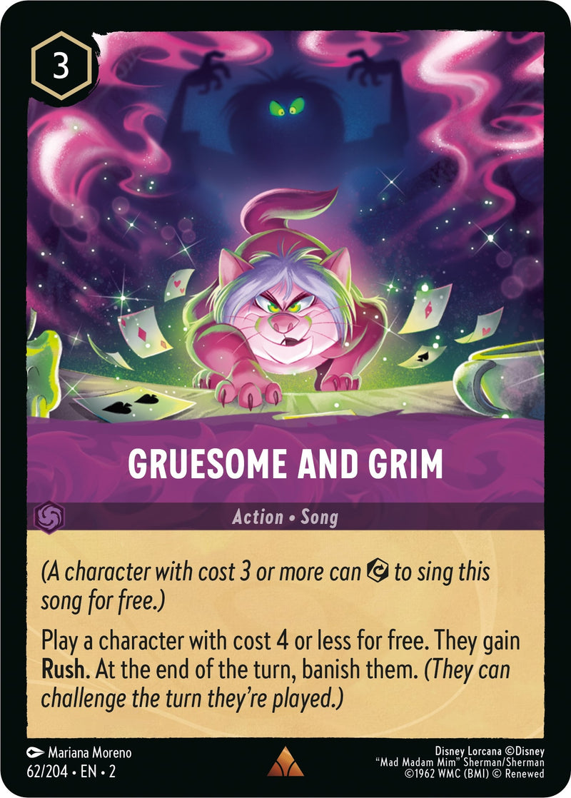 Image for Gruesome and Grim (62/204) (Rise of the Floodborn) (2) - Disney Lorcana