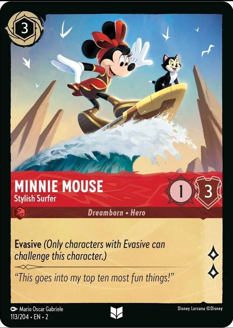 Image for Minnie Mouse - Stylish Surfer (113/204) (Rise of the Floodborn) (2) - Disney Lorcana