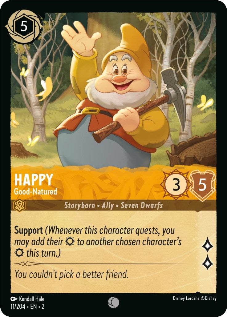 Image for Happy - Good-Natured (11/204) (Rise of the Floodborn) (2) - Disney Lorcana