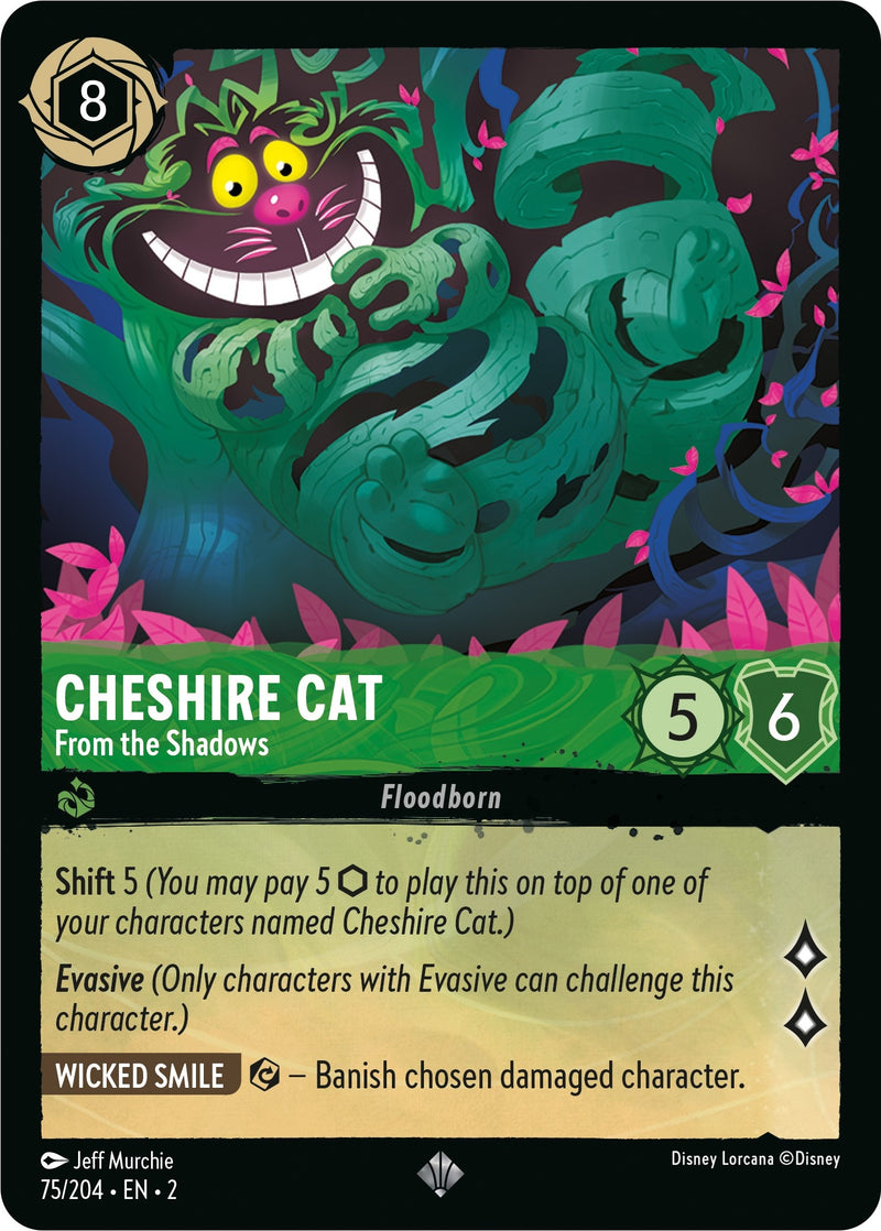 Image for Cheshire Cat - From the Shadows (75/204) (Rise of the Floodborn) (2) - Disney Lorcana