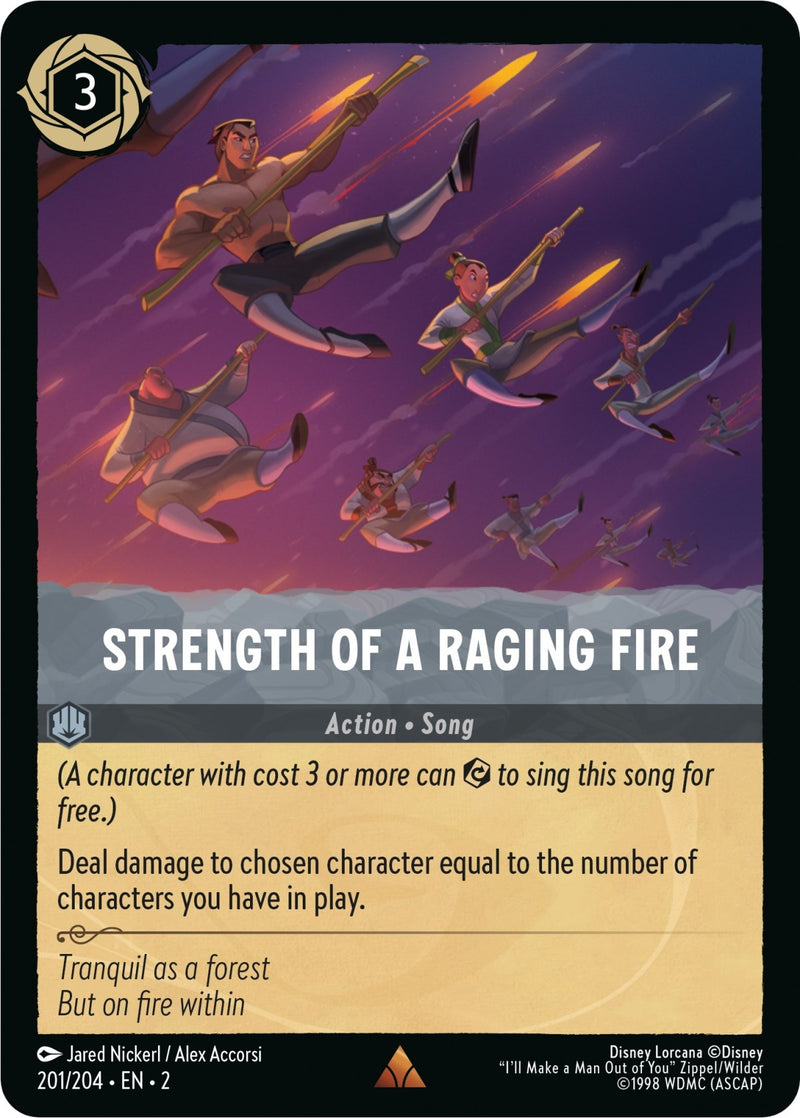 Image for Strength of a Raging Fire (201/204) (Rise of the Floodborn) (2) - Disney Lorcana