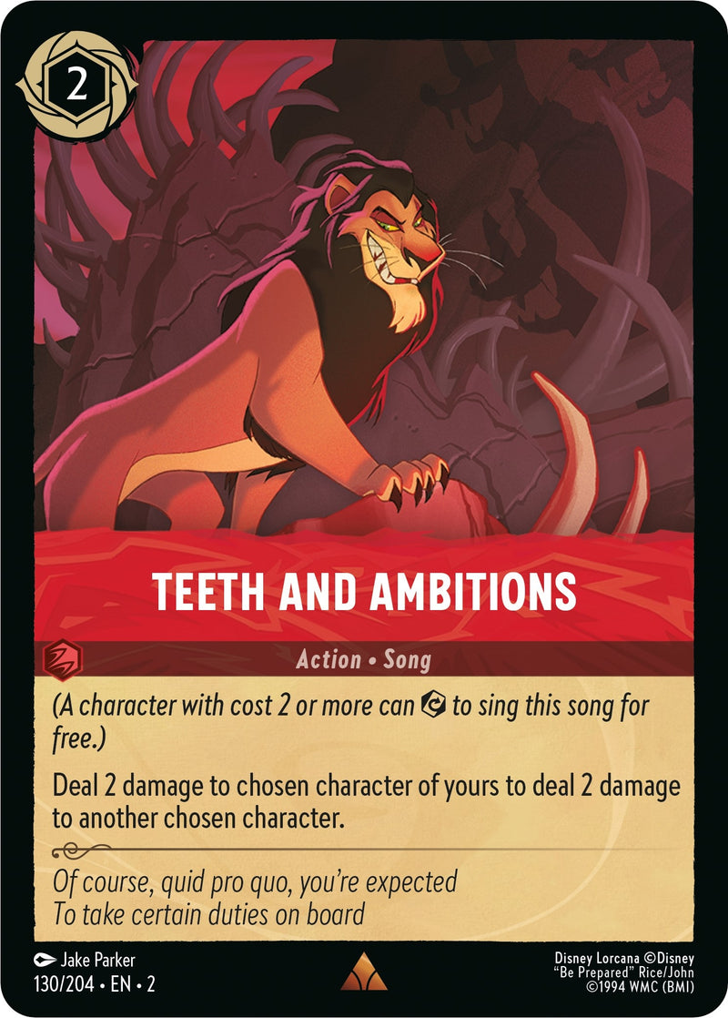 Image for Teeth and Ambitions (130/204) (Rise of the Floodborn) (2) - Disney Lorcana