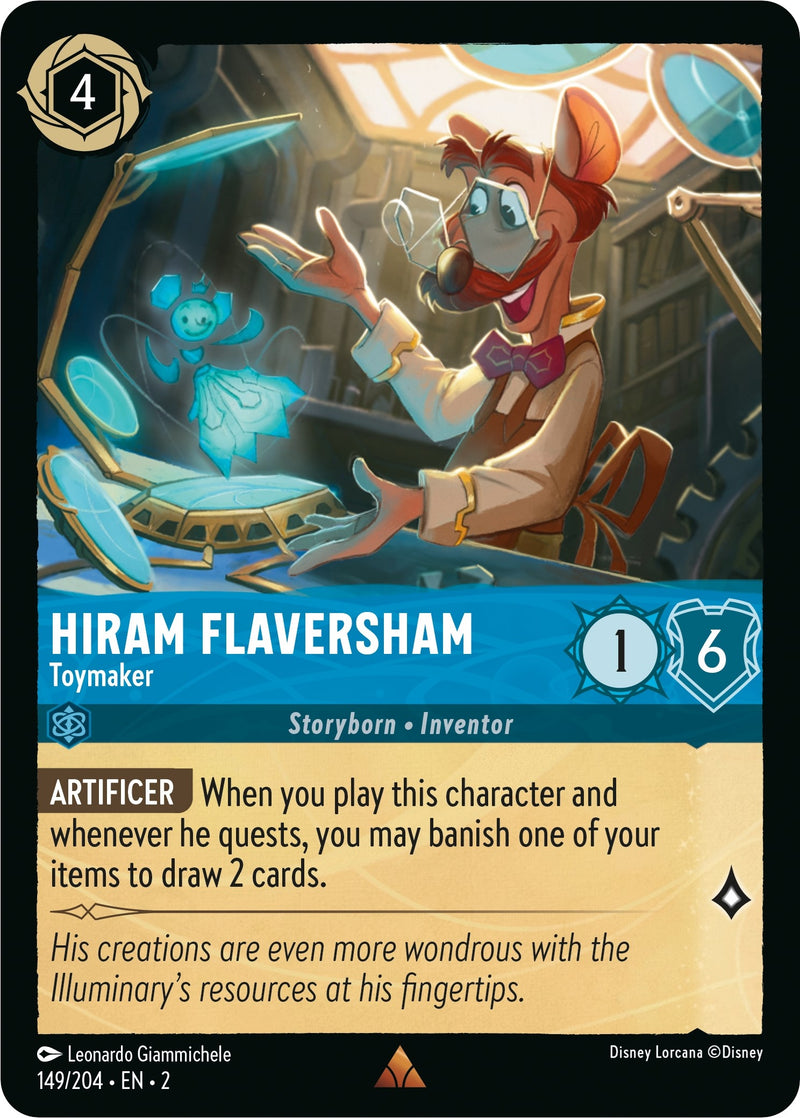 Image for Hiram Flaversham - Toymaker (149/204) (Rise of the Floodborn) (2) - Disney Lorcana