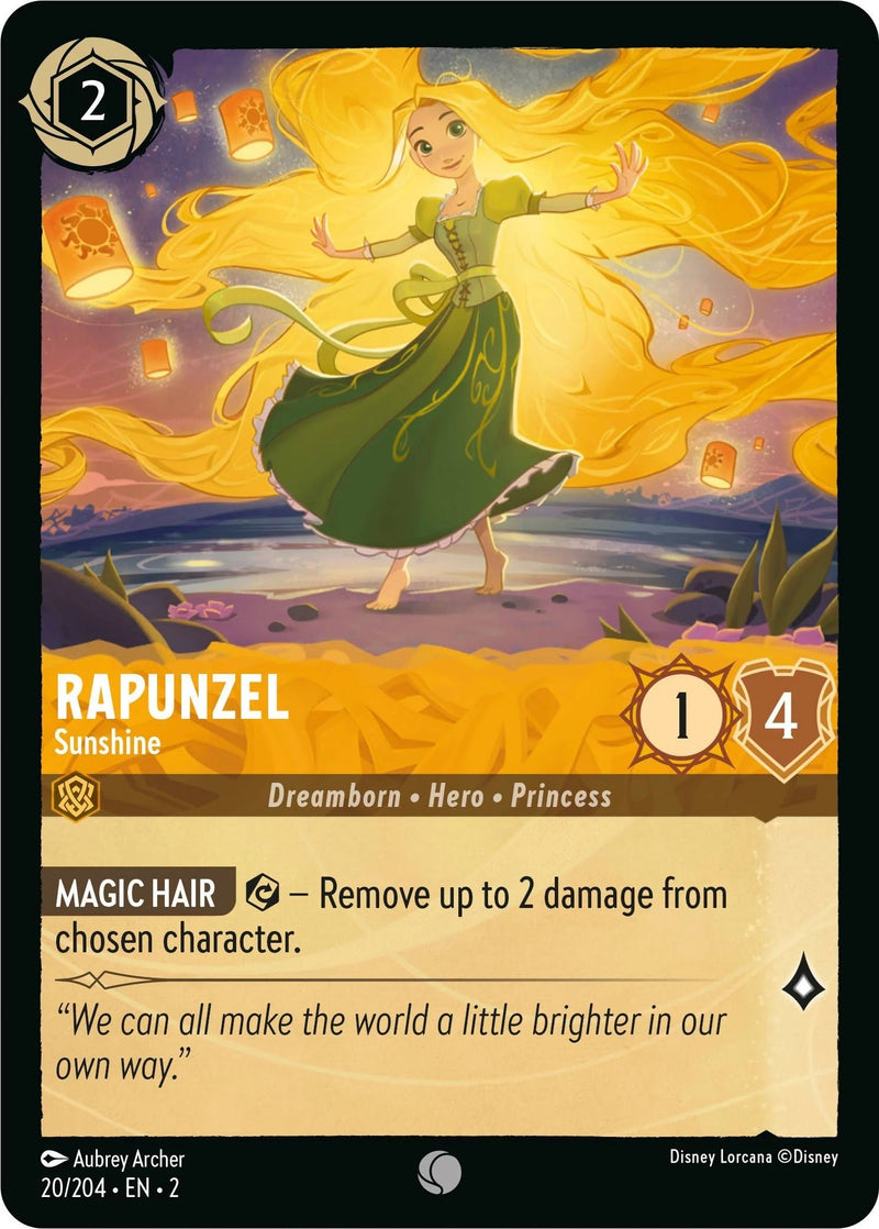 Image for Rapunzel - Sunshine (20/204) (Rise of the Floodborn) (2) - Disney Lorcana
