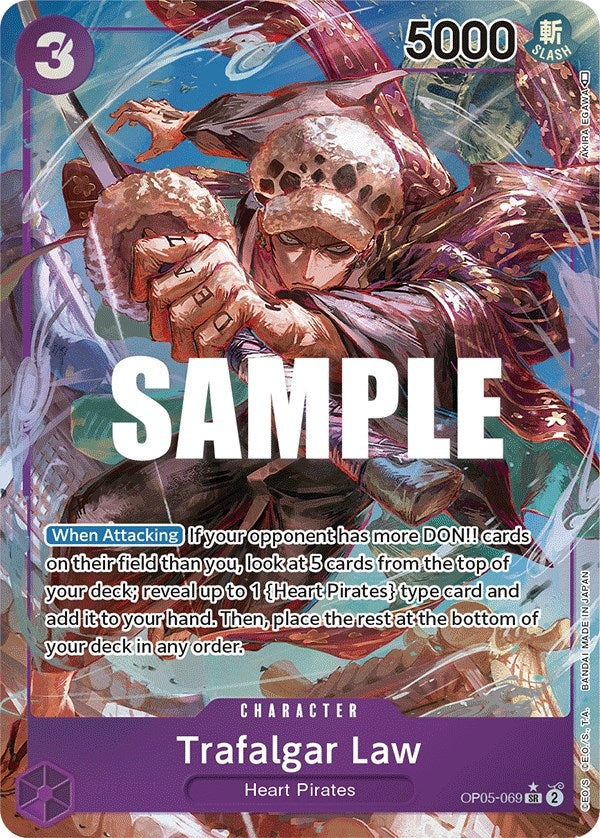 Trafalgar Law (Alternate Art) (069) (OP05-069) (Awakening of the New Era) One Piece Card Game