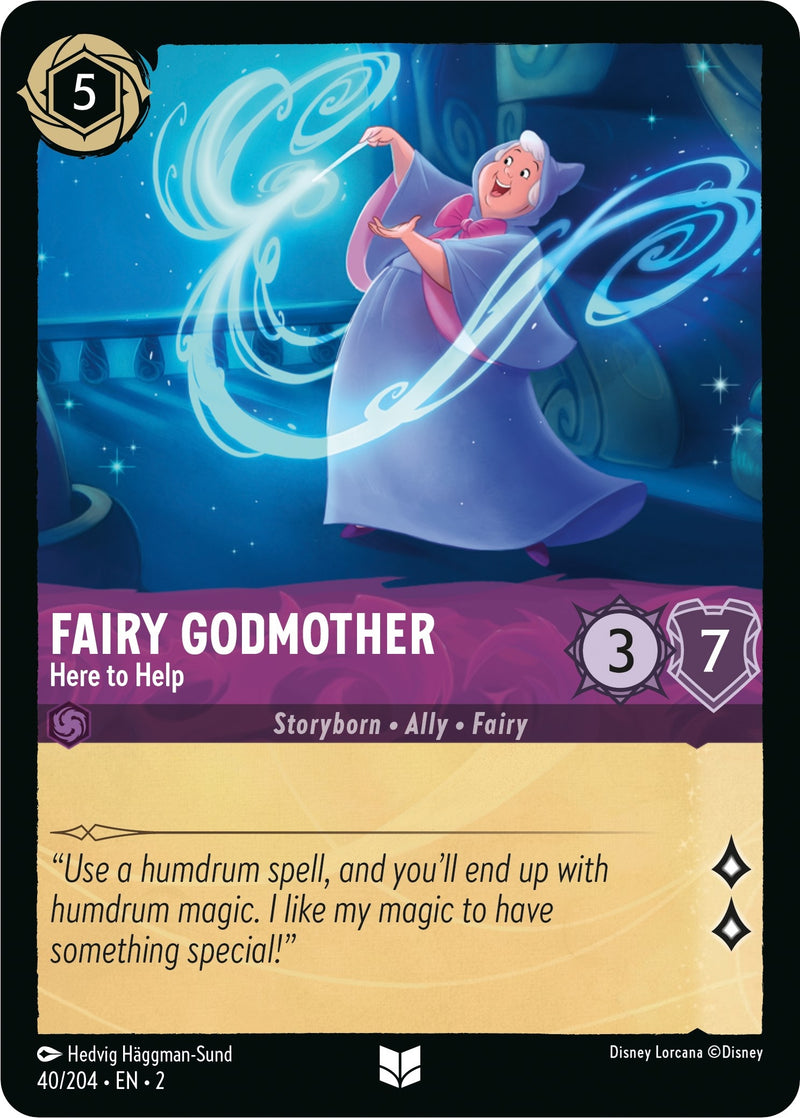 Image for Fairy Godmother - Here to Help (40/204) (Rise of the Floodborn) (2) - Disney Lorcana