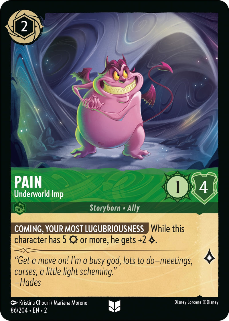 Image for Pain - Underworld Imp (86/204) (Rise of the Floodborn) (2) - Disney Lorcana