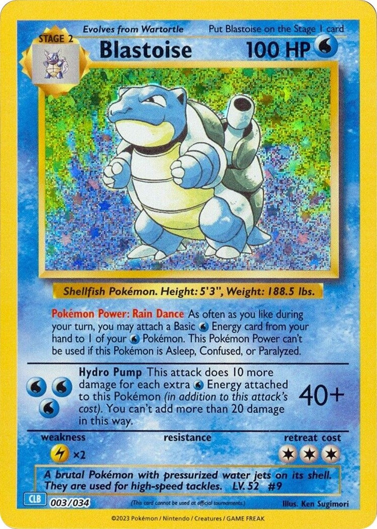Blastoise (003/034) (Trading Card Game Classic) Pokemon