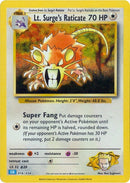 Image for Lt. Surge's Raticate (016/034) (Trading Card Game Classic) (CL) - Pokemon