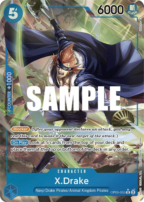 X.Drake (Alternate Art) (OP05-055) (Awakening of the New Era) One Piece Card Game