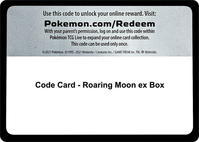 Image for Code Card - Roaring Moon ex Box (Miscellaneous Cards & Products) (MCAP) - Pokemon