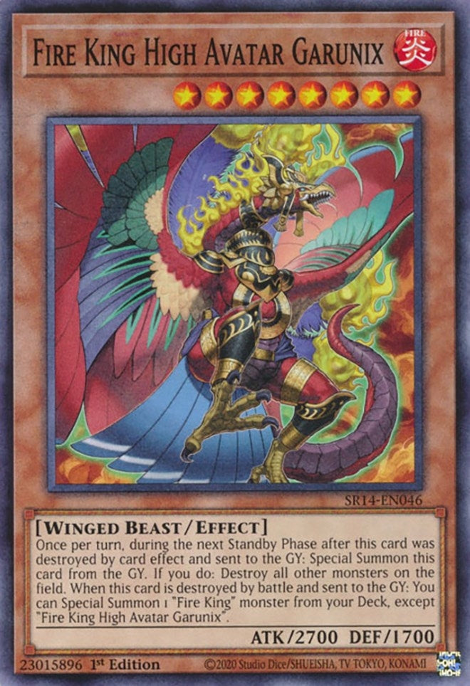Fire King High Avatar Garunix (SR14-EN046) (Structure Deck: Fire Kings) YuGiOh