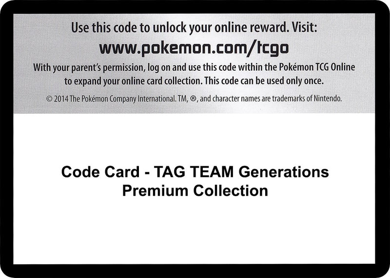 Image for Code Card - TAG TEAM Generations Premium Collection (Miscellaneous Cards & Products) (MCAP) - Pokemon