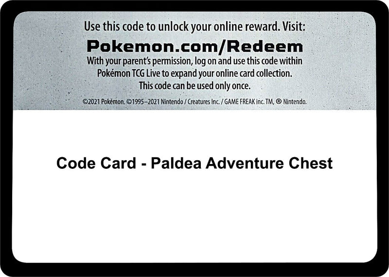 Image for Code Card - Paldea Adventure Chest (Miscellaneous Cards & Products) (MCAP) - Pokemon