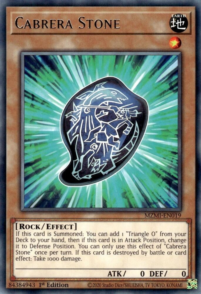 Cabrera Stone (MZMI-EN019) (Maze of Millennia) YuGiOh
