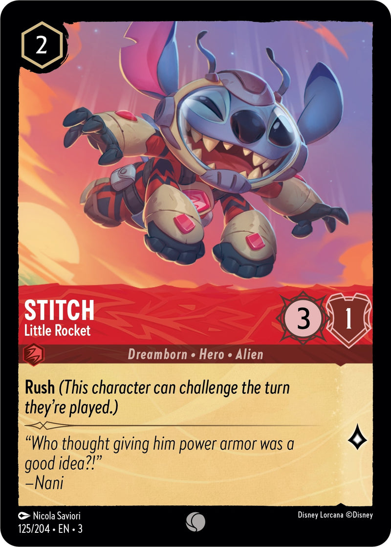 Image for Stitch - Little Rocket (125/204) (Into the Inklands) (3) - Disney Lorcana