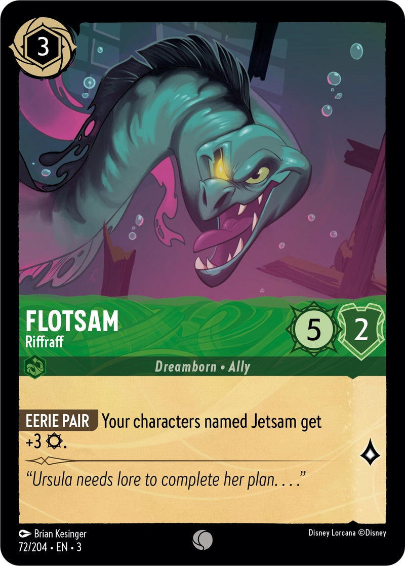 Image for Flotsam - Riffraff (72/204) (Into the Inklands) (3) - Disney Lorcana